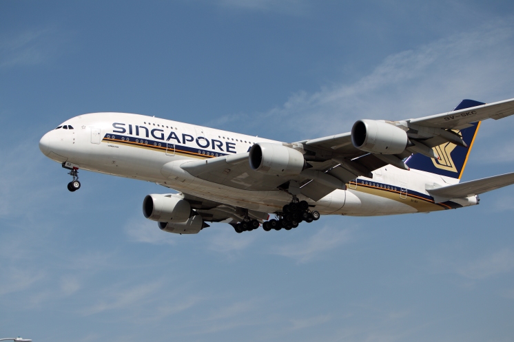 Ein Airbus A380 von Singapore Airlines